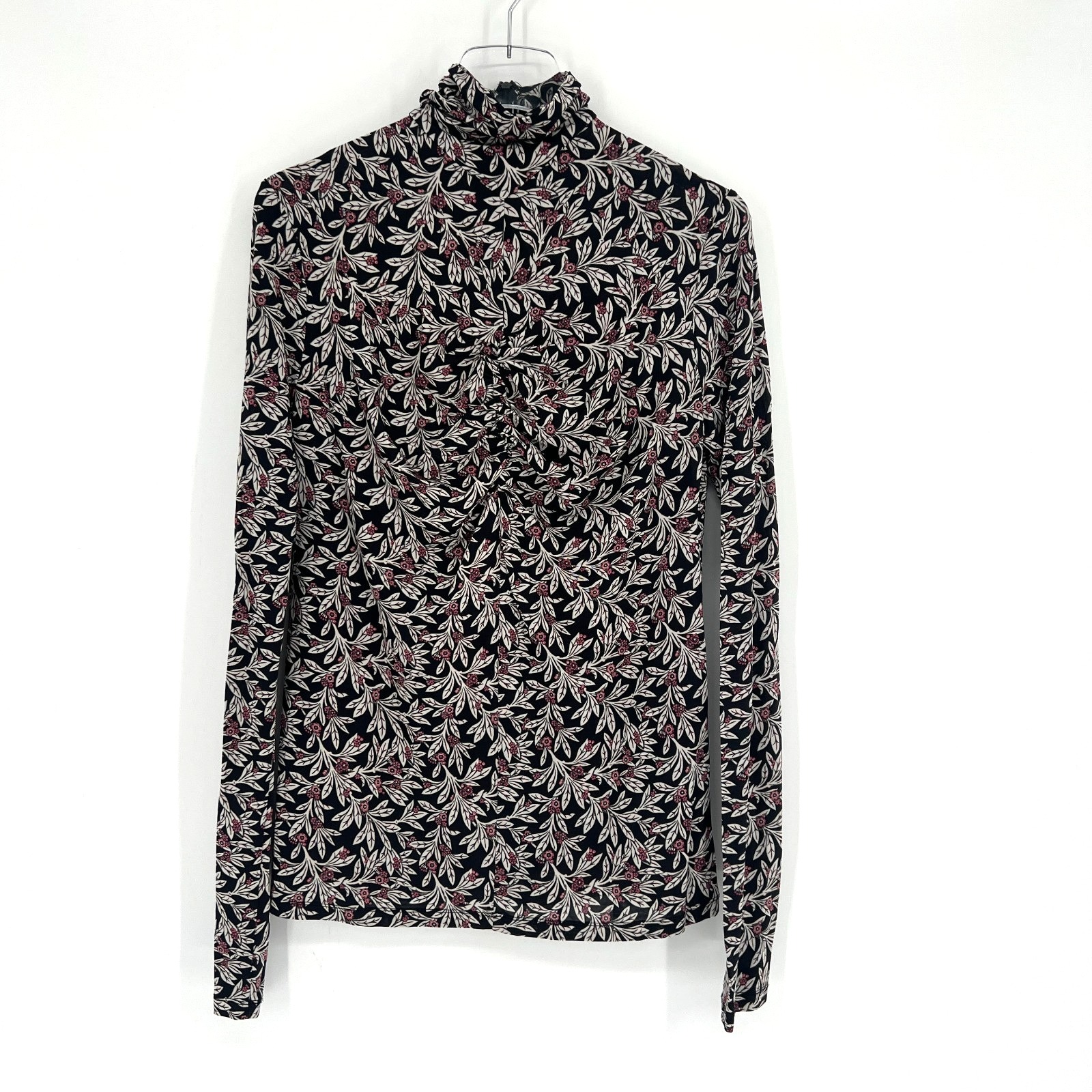 Isabel Marant Etoile Turtleneck Top Womens 12 / 44 Floral Long Sleeve Bodycon